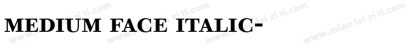 medium face italic字体转换